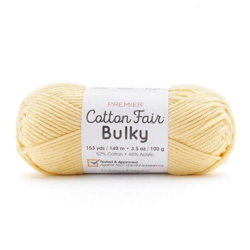 3 Pack - Premier Cotton Fair Bulky Yarn-Daffodil - 2081-03 - 840166818558