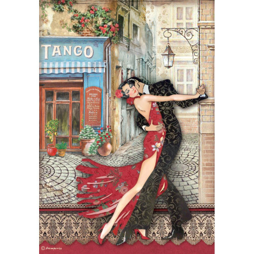 6 Pack Stamperia Rice Paper Sheet A4-Tango, Desire DFSA4717 - 59931100236305993110023630