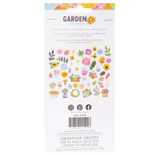 3 Pack Paige Evans Garden Shoppe Ephemera Cardstock Die-Cuts-Floral PE013788