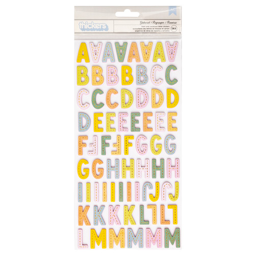 3 Pack Paige Evans Garden Shoppe Thickers Stickers 144/Pkg-Alphabet W/Copper Foil Accents PE013785 - 718813115896