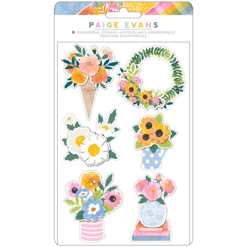 3 Pack - Paige Evans Garden Shoppe Layered Stickers 6/Pkg- - PE013791 3 Pack - Paige Evans Garden Shoppe Layered Stickers 6/Pkg- - PE013791