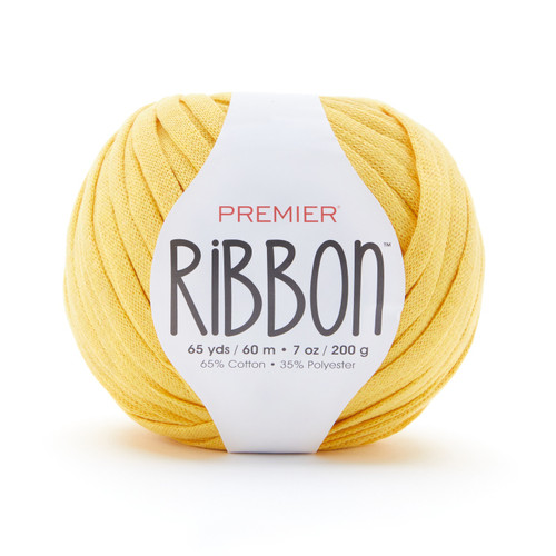 Premier Ribbon Yarn-Yellow - 2084-10 - 840166819043 Premier Ribbon Yarn-Yellow - 2084-10 - 840166819043