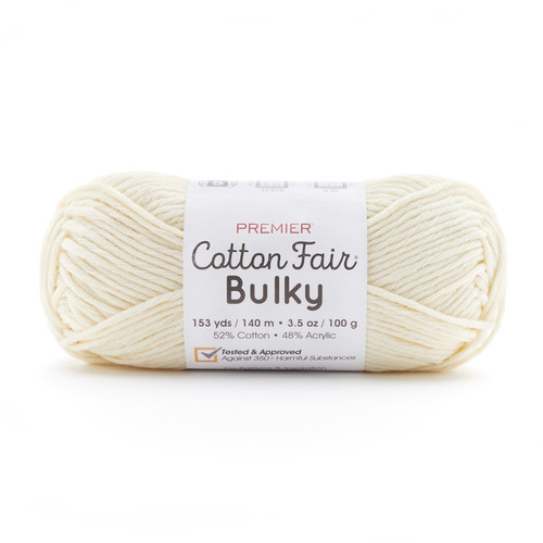 Premier Cotton Fair Bulky Yarn-Cream 2081-02 - 840166818541