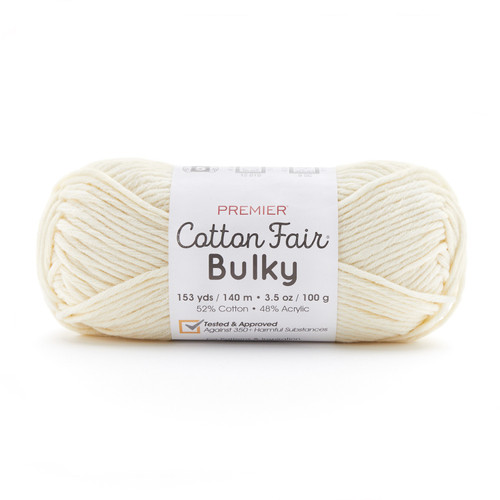 Premier Cotton Fair Bulky Yarn-Cream - 2081-02 - 840166818541