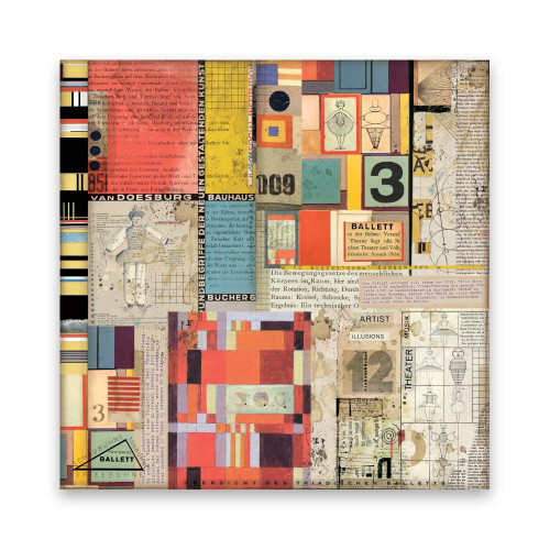 Stamperia Polyester Fabric 12"X12" 4/Pkg-Bauhaus SBPLT03