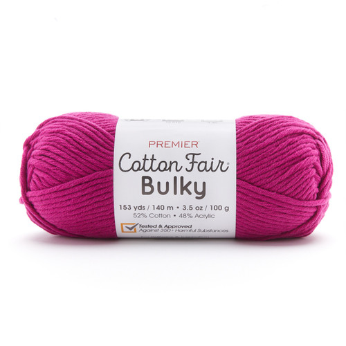 Premier Cotton Fair Bulky Yarn-Fuchsia 2081-08 - 840166818602