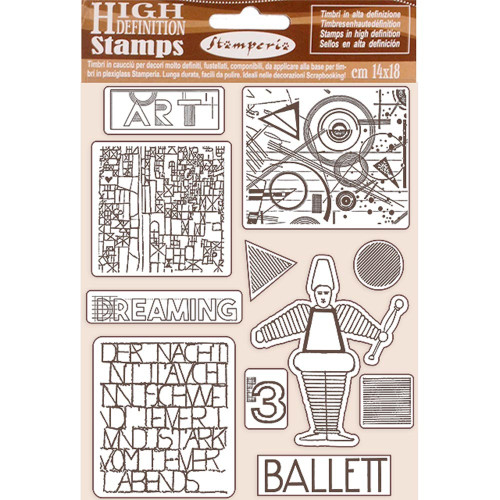 Stamperia Cling Rubber Stamp 5.5"X7"-Ballet, Bauhaus WTKCC213 - 59931100235935993110023593