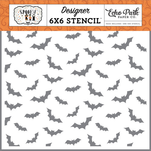 2 Pack Echo Park Stencil 6"X6"-Bats About You, Spooky PO284035 - 793888066366