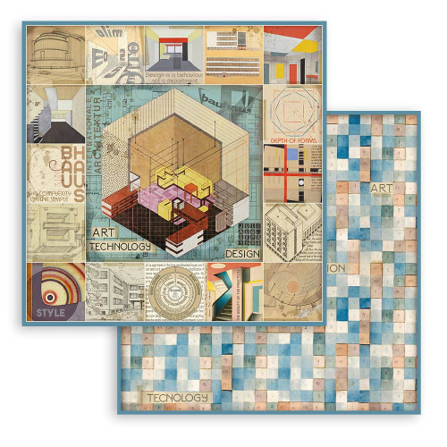 Stamperia Double-Sided Paper Pad 12"X12" 10/Pkg-Bauhaus, 10 Designs/1 Each - SBBL116 Stamperia Double-Sided Paper Pad 12"X12" 10/Pkg-Bauhaus, 10 Designs/1 Each - SBBL116