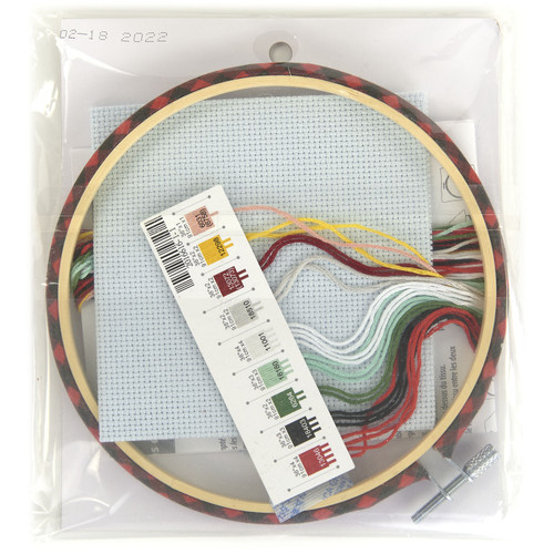 Dimensions Learn-A-Craft Counted Cross Stitch Kit 6" Round-Red Truck Gnomes (14 Count) - 72-09006 Dimensions Learn-A-Craft Counted Cross Stitch Kit 6" Round-Red Truck Gnomes (14 Count) - 72-09006