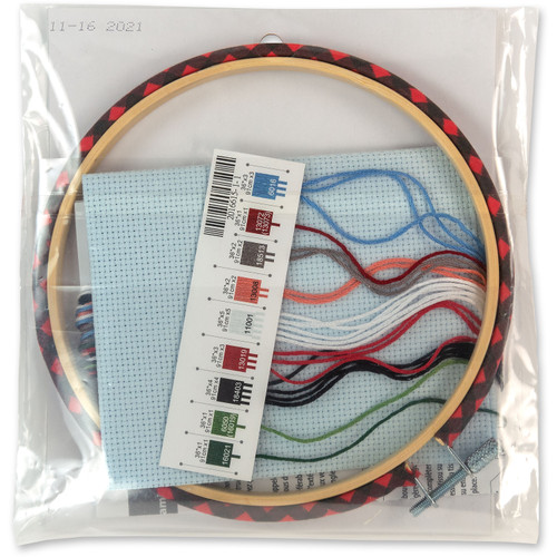 Dimensions Learn-A-Craft Counted Cross Stitch Kit 6" Round-Holiday Family Truck (14 Count) - 72-09005 Dimensions Learn-A-Craft Counted Cross Stitch Kit 6" Round-Holiday Family Truck (14 Count) - 72-09005