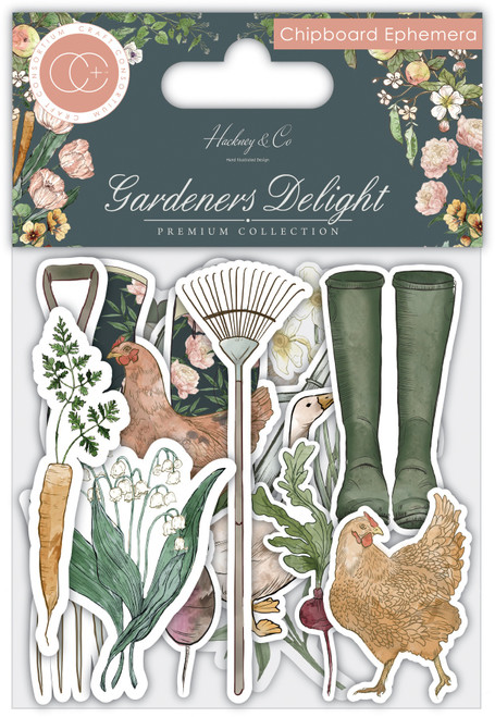 Craft Consortium Chipboard Ephemera 19/Pkg-Gardeners Delight CCEPH001 - 50609219306145060921930614