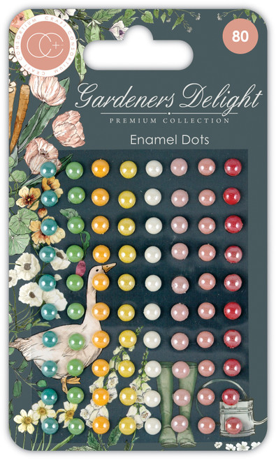 5 Pack Craft Consortium Adhesive Enamel Dots 80/Pkg-Gardeners Delight CADOT023 - 50609219305915060921930591