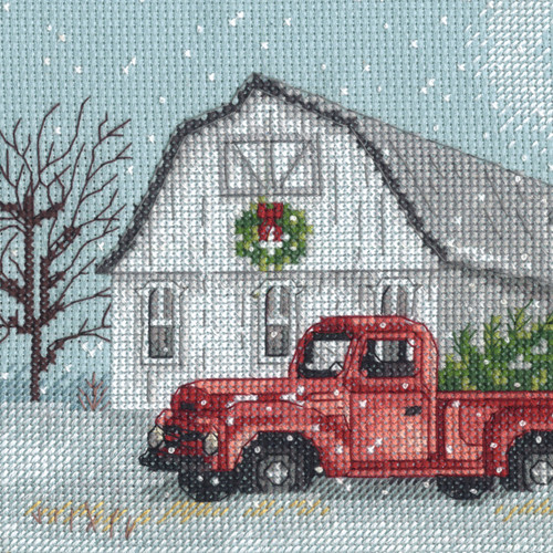 Dimensions Counted Cross Stitch Kit 18"X6"-Winter Farm (14 Count) 70-08998