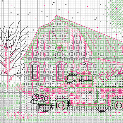 Dimensions Counted Cross Stitch Kit 18"X6"-Winter Farm (14 Count) - 70-08998