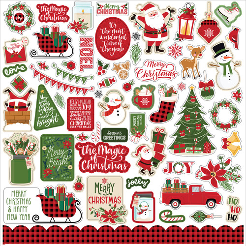 The Magic Of Christmas Cardstock Stickers 12"X12"-Elements OC286014 - 793888072367