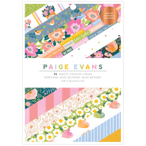 Paige Evans Single-Sided Paper Pad 6"X8" 36/Pkg-Garden Shoppe - PE013780