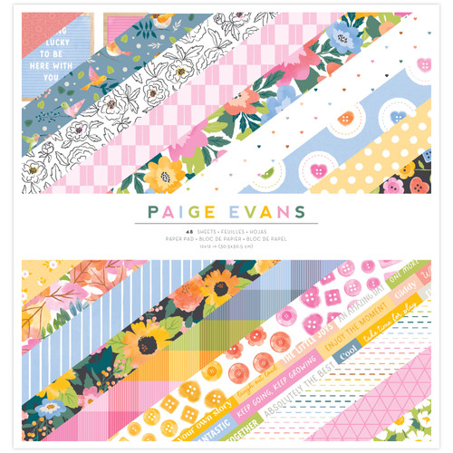 Paige Evans Single-Sided Paper Pad 12"X12" 48/Pkg-Garden Shoppe - PE013779 Paige Evans Single-Sided Paper Pad 12"X12" 48/Pkg-Garden Shoppe - PE013779