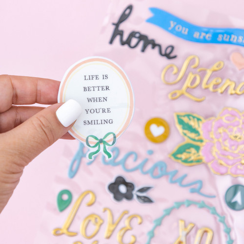 Maggie Holmes Parasol Thickers Stickers 69/Pkg-Splendid Phrase/Puffy - MH013901