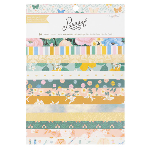American Crafts Single-Sided Paper Pad 6"X8" 36/Pkg-Maggie Holmes Parasol - MH013895 - 718813117111