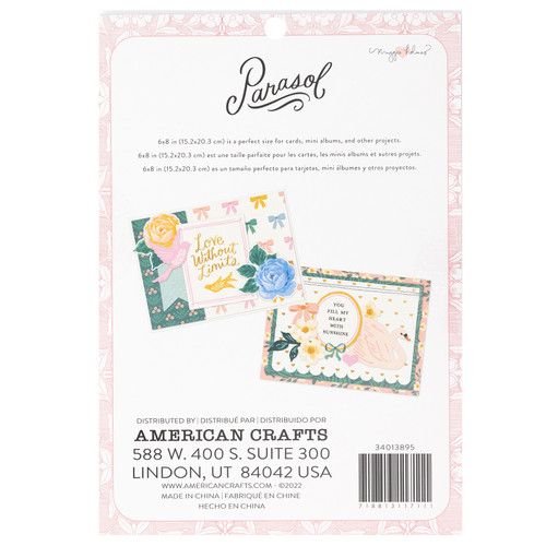 American Crafts Single-Sided Paper Pad 6"X8" 36/Pkg-Maggie Holmes Parasol MH013895