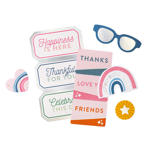 Jen Hadfield Stardust Ephemera Cardstock Die-Cuts-W/Silver Foil Accents - JH013811