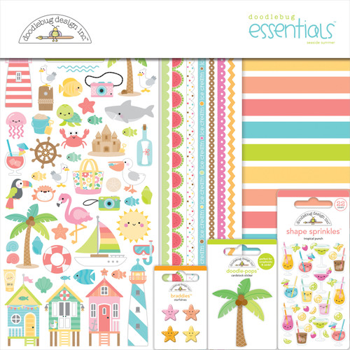 Doodlebug Essentials Page Kit 12"X12"-Seaside Summer DB7786 - 842715077867