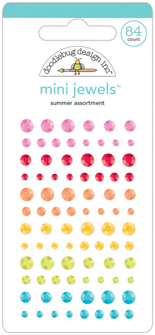 Doodlebug Adhesive Mini Jewels-Summer Assortment DB7749 - 842715077492