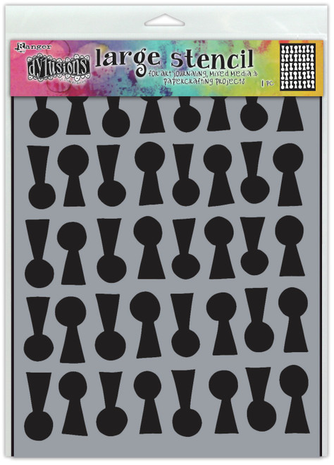 3 Pack - Dyan Reaveley's Dylusions Stencils 9"X12"-Lock 'n' Roll - 5A002K1F-79811 - 789541079811