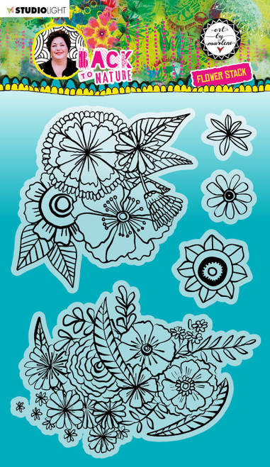 Art By Marlene Back To Nature Clear Stamps-Flower Stack ABMMP146