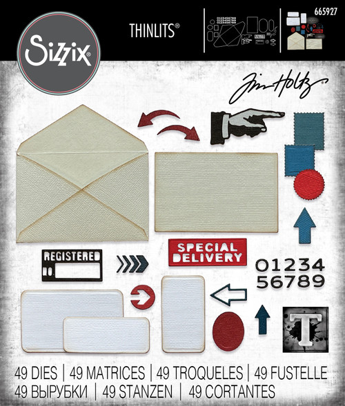 Sizzix Thinlits Dies By Tim Holtz 48/Pkg-Postale 665927