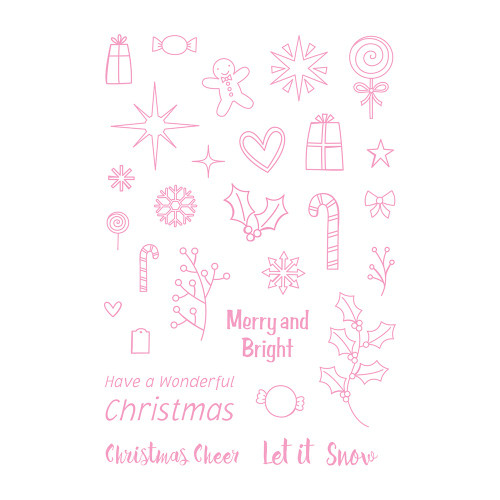 Tonic Studios Clear Stamps-Christmas Confetti Sentiments 4920E