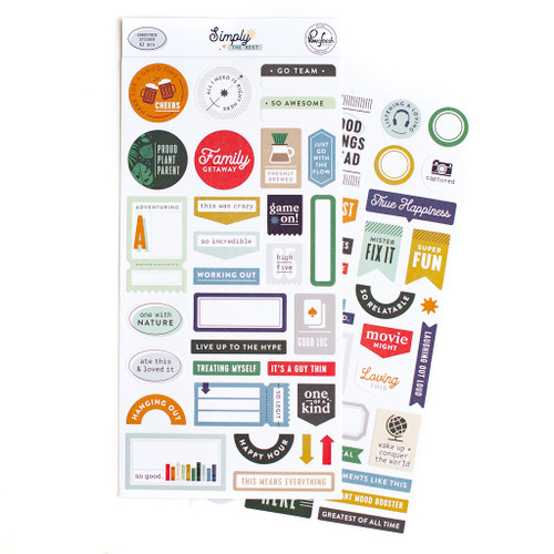 PinkFresh Cardstock Stickers-Simply The Best PFSI4822 - 736952876119