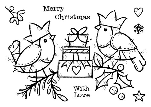 Woodware Clear Stamp 4"X6"-Singles Robin Party FRS942