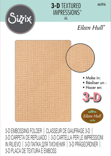 Sizzix 3D Textured Impressions By Eileen Hull-Woven Leather 665916