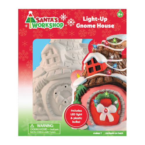 Colorbok Santa's Workshop Light Up Plaster Kit-Gnome House -34015989 - 765468005904