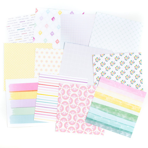 2 Pack PinkFresh Studio Double-Sided Paper Pack 6"X6" 24/Pkg-Delightful PFDE8922