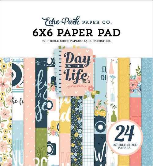 2 Pack Echo Park Double-Sided Paper Pad 6"X6" 24/Pkg-Day In The Life No. 2 LN292023 - 793888088795