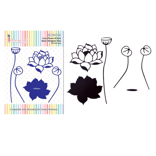 Dress My Craft Basic Designer Dies-Lotus Flower & Buds DMCD5280