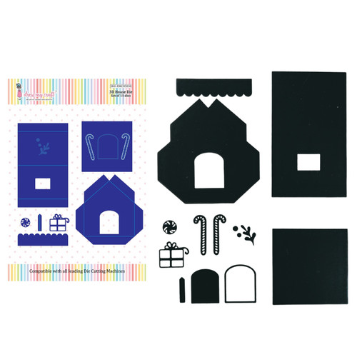 Dress My Craft Basic Designer Dies-3D House DMCD5830