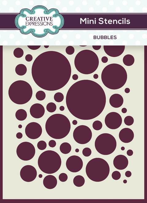 Creative Expressions Mini Stencil 4"X3"-Bubbles CEMSBUBB - 50553059718885055305971888