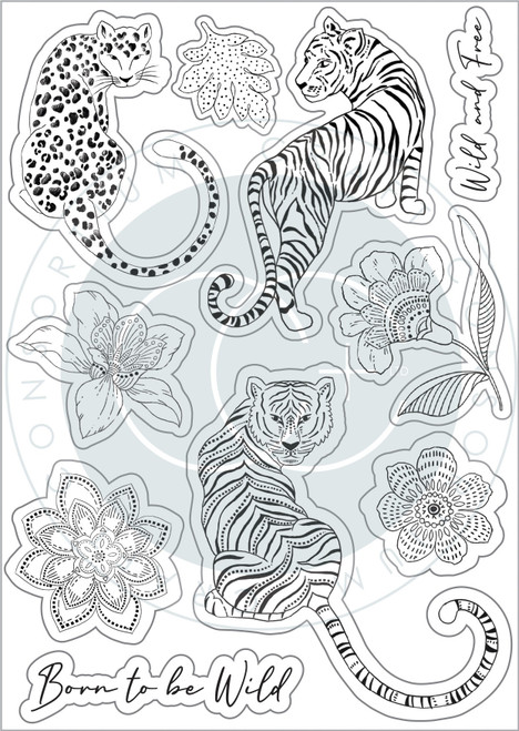 Craft Consortium A5 Clear Stamps-Enchanted Jungle CSTMP080