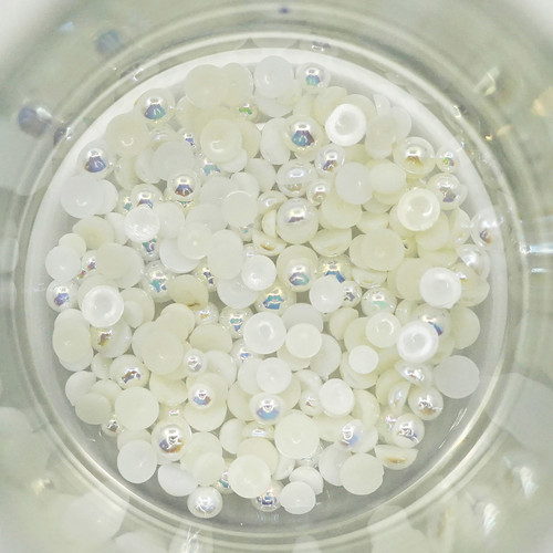 3 Pack - Buttons Galore AB Half Pearlz-Snow Capped - HALFPRLZ-207