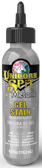 2 Pack - Unicorn Spit Sparkling Wood Stain & Glaze 4oz-Metallic Mercury - 5775-7006 - 076818007234