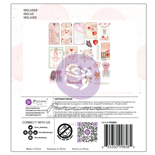 3 Pack Strawberry Milkshake Cardstock Ephemera 44/Pkg-Shapes, Tags, Words, Foiled Accents FG998585