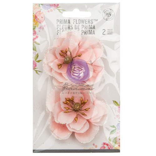 3 Pack Prima Marketing Mulberry Paper Flowers-Sweet Strawberries/Strawberry Milkshake FG659509 - 655350659509