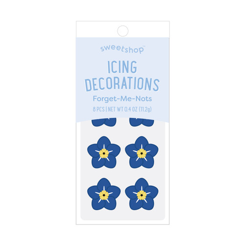 3 Pack Sweetshop Icing Decoration-Forget-Me-Nots, 8 Pieces 34016231 - 718813175418