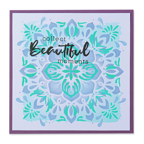 Sizzix Making Tool Layered Stencil 6"X6" By Jessica Scott-Mosaic Flowers 664919 - 630454266204