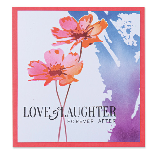 Sizzix Making Tool Layered Stencil 6"X6" By Olivia Rose-Flowers 665261 - 630454270706