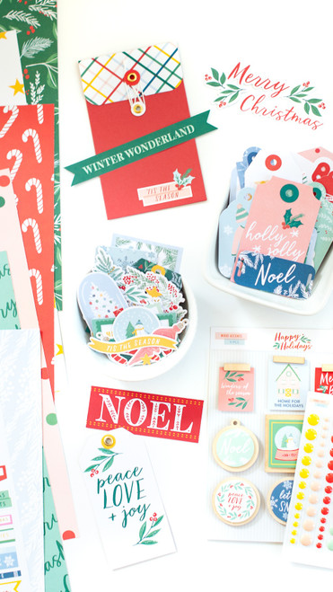 PinkFresh Journaling Bits 12/Pkg-Happy Holidays PFHP2022